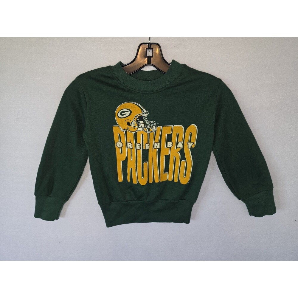 Vintage 90s Kids Green Bay Packer Crewneck Sweatshirt Kids Size Small 6-8